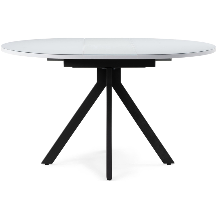 Обеденная группа Алейида белый / голубой / черный глянец