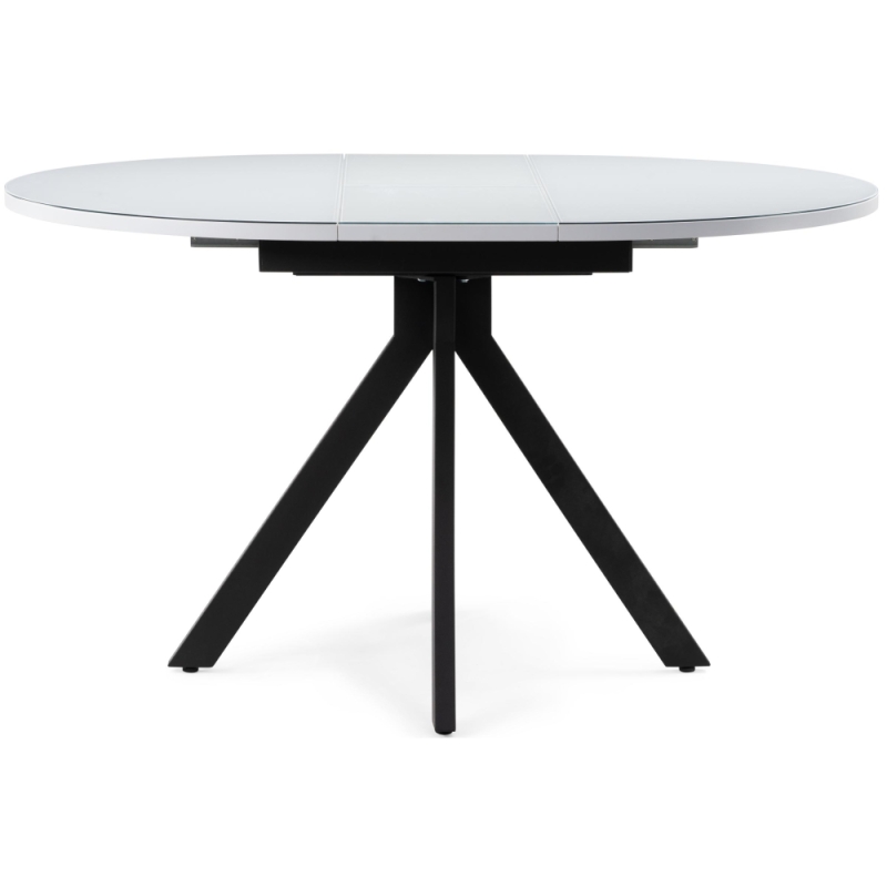 Обеденная группа Алейида белый / голубой / черный глянец