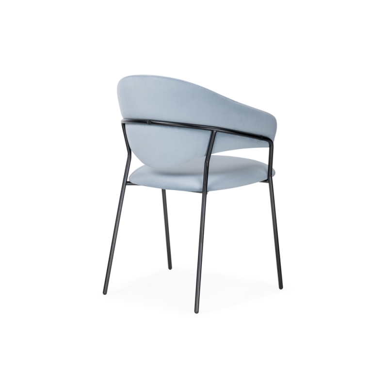 Обеденная группа Алейида белый / голубой / черный глянец