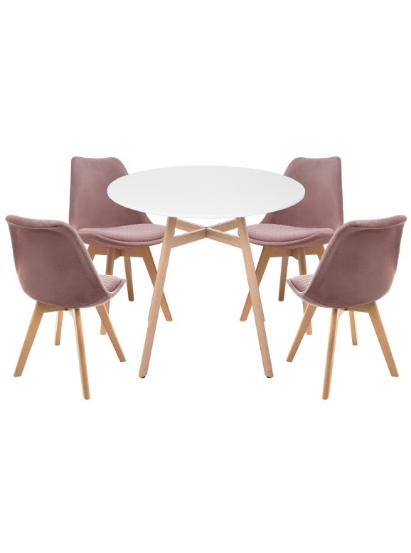 Обеденная группа Арги 90 light purple / white / wood