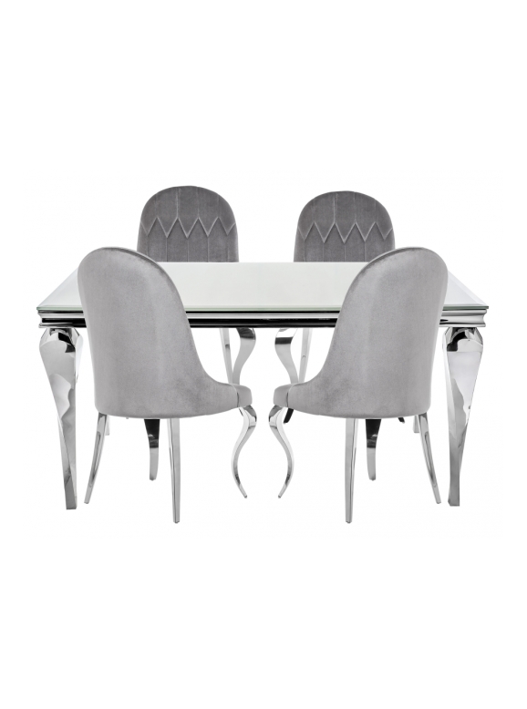 Обеденная группа Арлетта white / gray