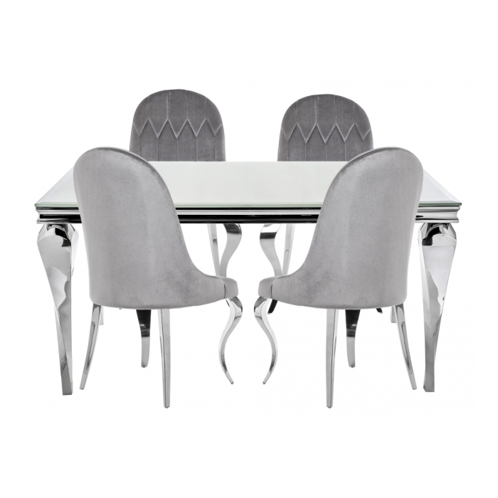 Обеденная группа Арлетта white / gray