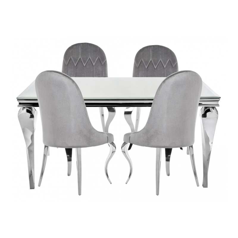 Обеденная группа Арлетта white / gray