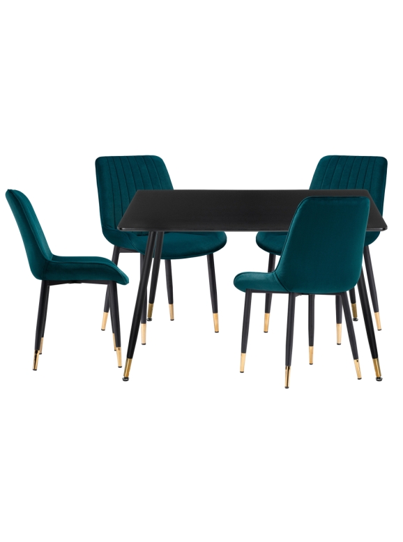 Обеденная группа Артурс black / green / gold