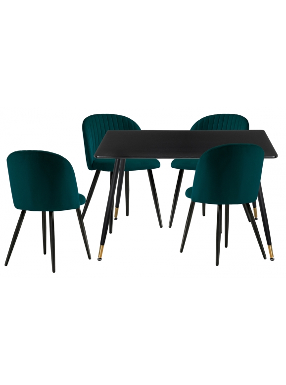 Обеденная группа Cельда black / green