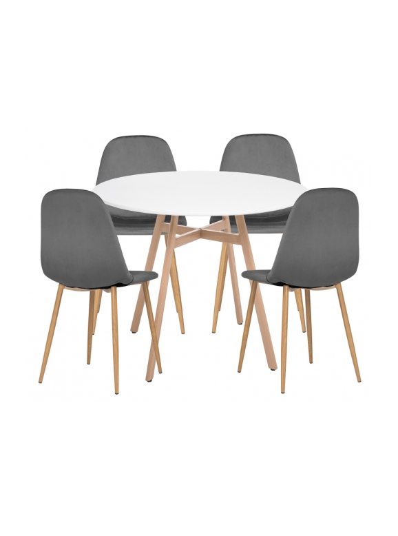 Обеденная группа Диан white / dark gray