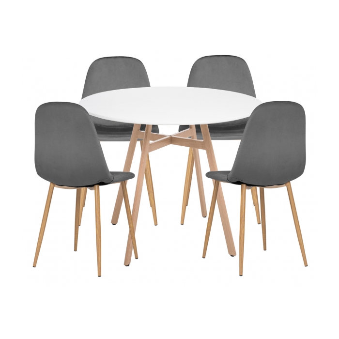 Обеденная группа Диан white / dark gray