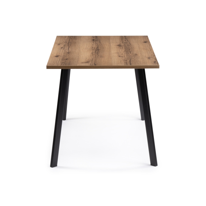 Обеденная группа Эделин светло-серый / дуб делано темный / черный матовый