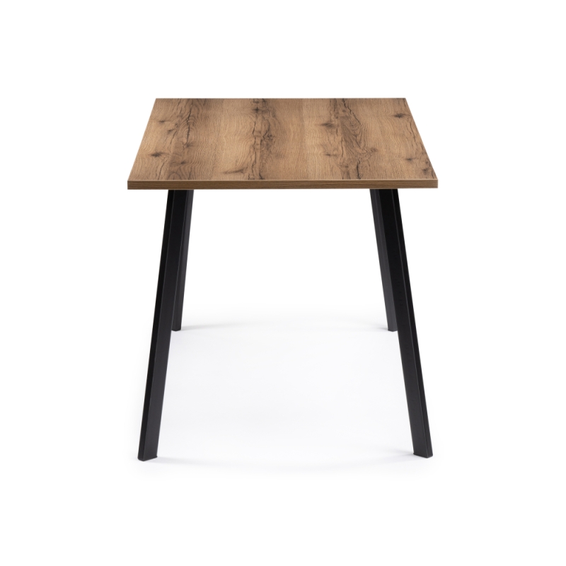 Обеденная группа Эделин светло-серый / дуб делано темный / черный матовый