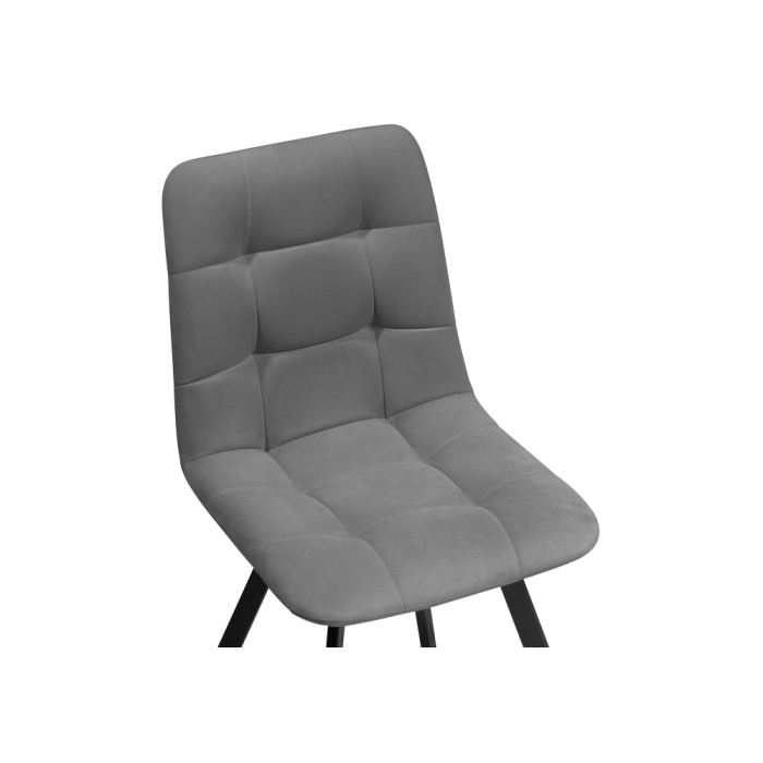 Обеденная группа Эделин темно-серый / бетон / черный матовый