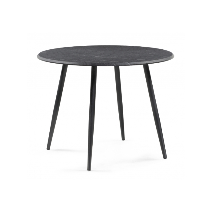 Обеденная группа Гегакан мрамор черный / черный матовый