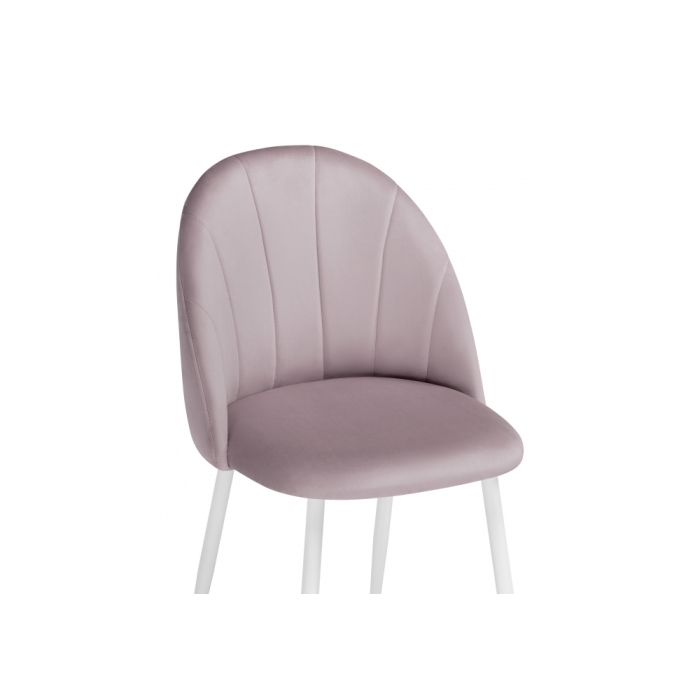 Обеденная группа Камау мрамор белый / белый / розовый