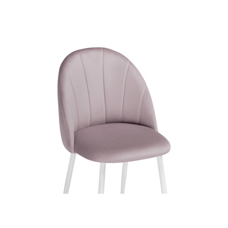 Обеденная группа Камау мрамор белый / белый / розовый