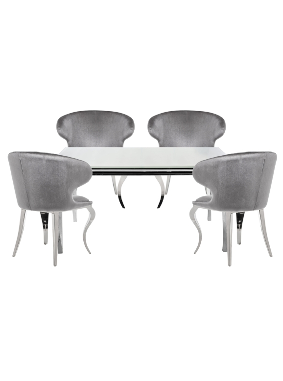 Обеденная группа Камеи white / gray