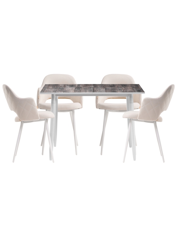 Обеденная группа Морита бежевый / кантри 2047 / белый