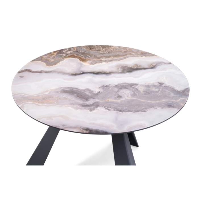 Обеденная группа Ромио velutto 49 / серо-коричневый агат / графит