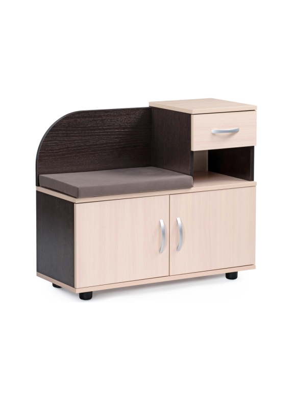 Обувница Аврора дуб млечный / венге