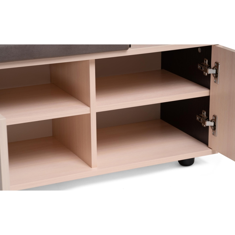 Обувница Аврора дуб млечный / венге