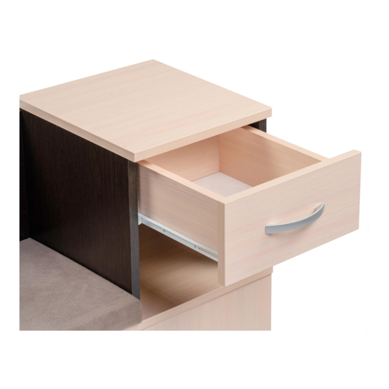 Обувница Аврора дуб млечный / венге