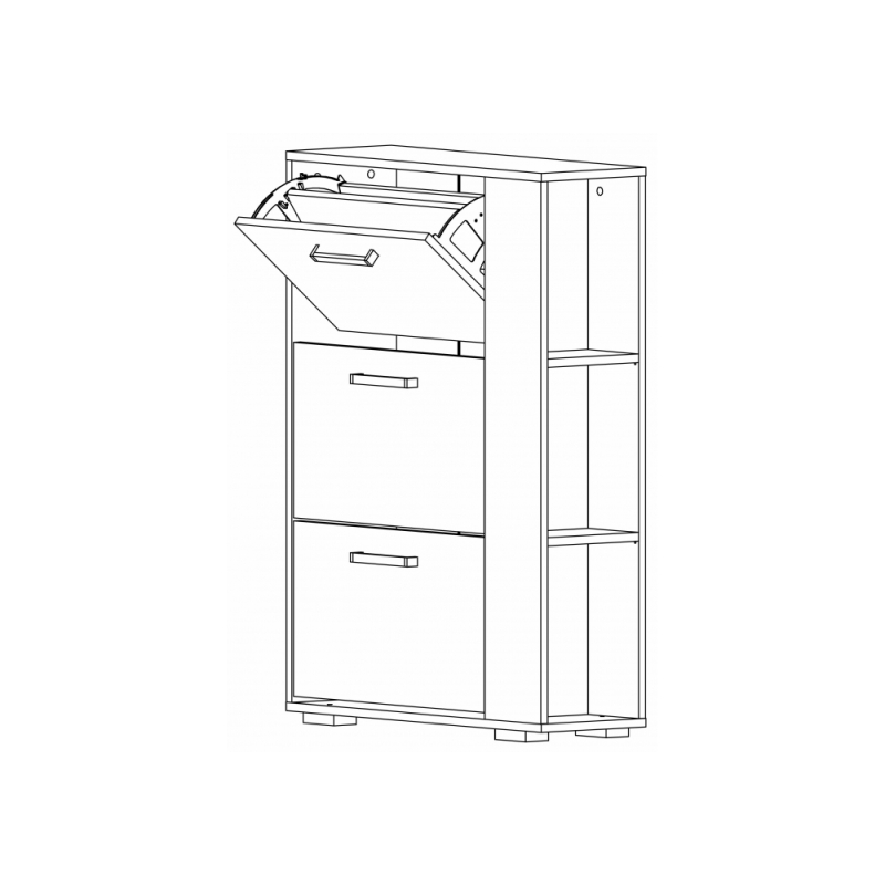 Обувница Эдеа-1 белый / дуб вотан