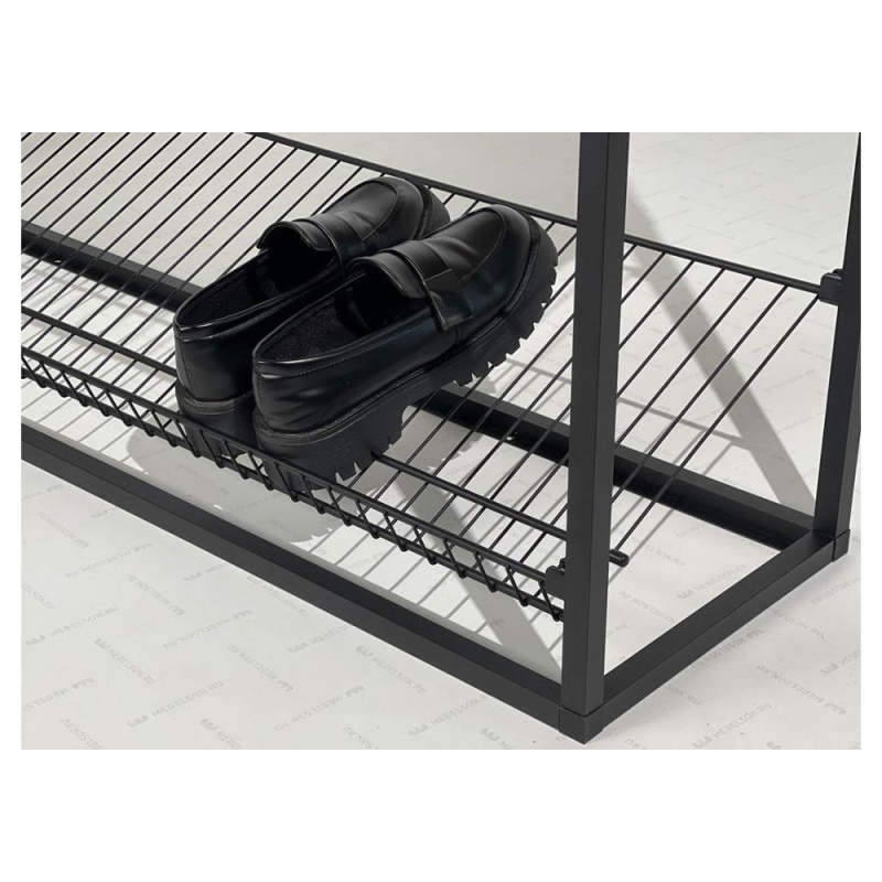 Обувница Крафт 2 черный муар / дуб сонома