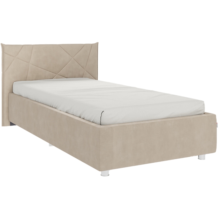 Односпальная кровать Бест 90х200 с ПМ велюр капучино