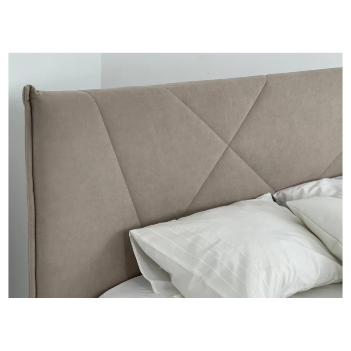 Односпальная кровать Бест 90х200 с ПМ велюр капучино