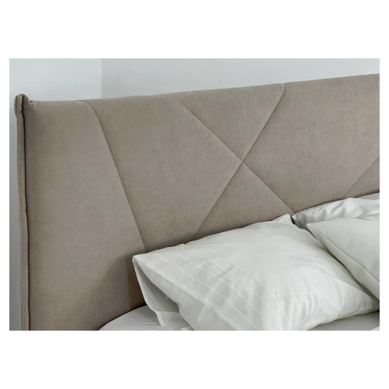 Односпальная кровать Бест 90х200 велюр капучино с основанием