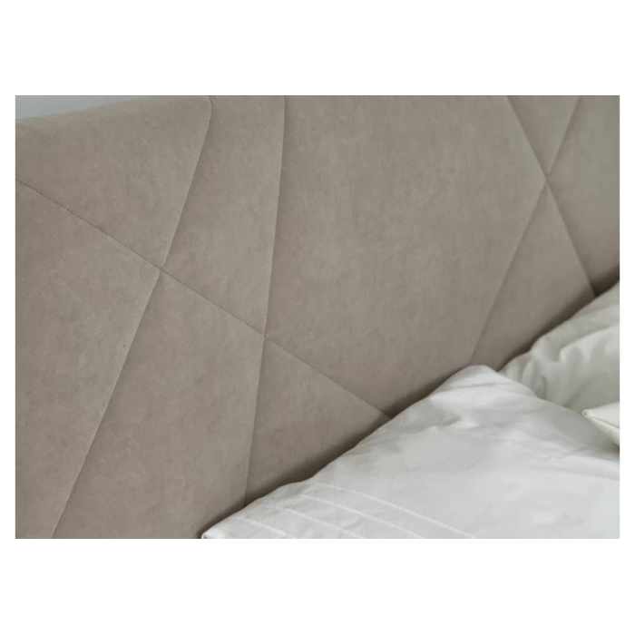 Односпальная кровать Бест 90х200 велюр капучино с основанием