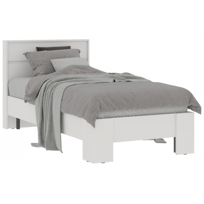 Односпальная кровать Элла КР 01 90х200 белый / белый