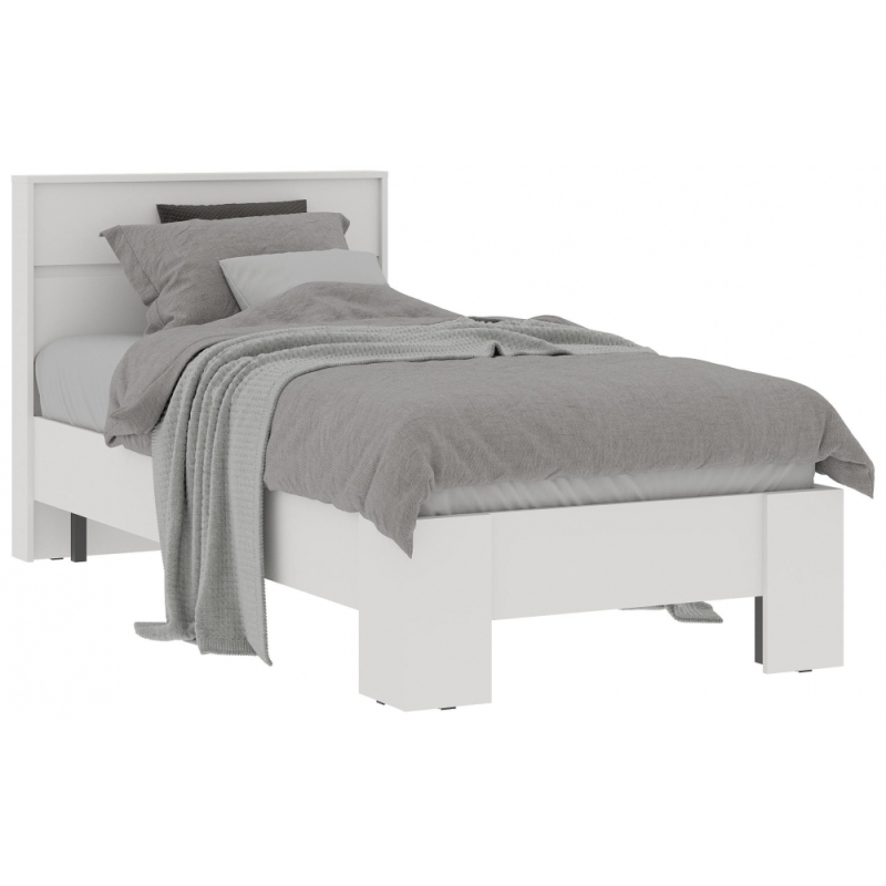 Односпальная кровать Элла КР 01 90х200 белый / белый