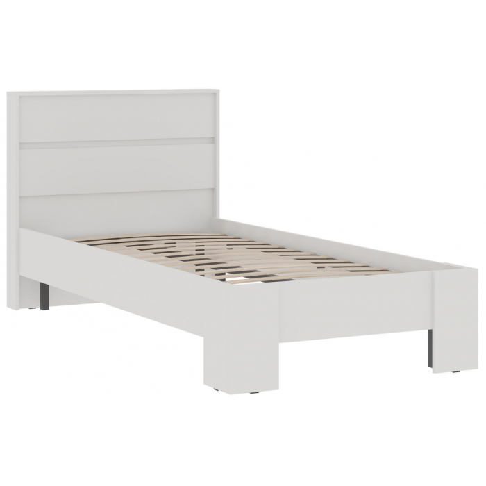 Односпальная кровать Элла КР 01 90х200 белый / белый