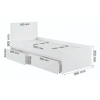 Односпальная кровать Мадера 90х200 белый