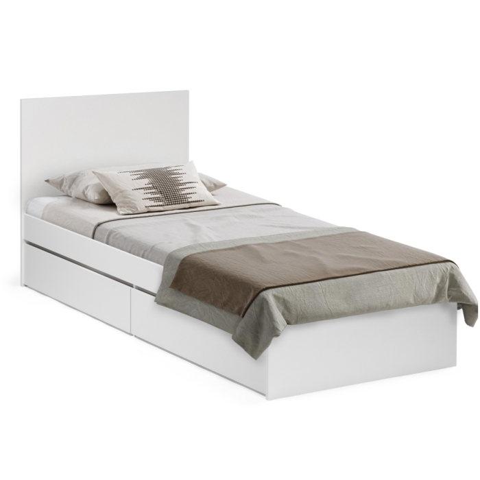 Односпальная кровать Мадера 90х200 белый