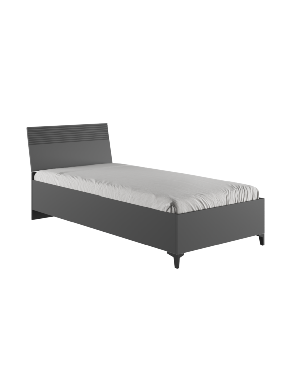 Односпальная кровать Ника 90х200 с основанием дсп эйхория QR-17 / графит