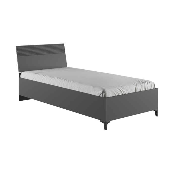 Односпальная кровать Ника 90х200 с основанием дсп эйхория QR-17 / графит