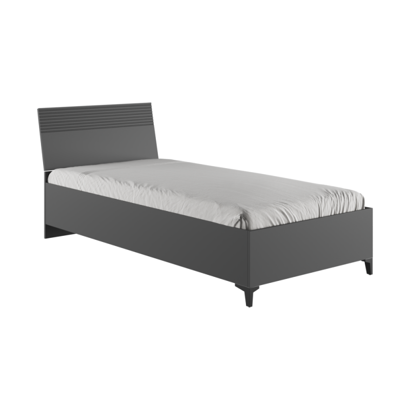 Односпальная кровать Ника 90х200 с основанием дсп эйхория QR-17 / графит