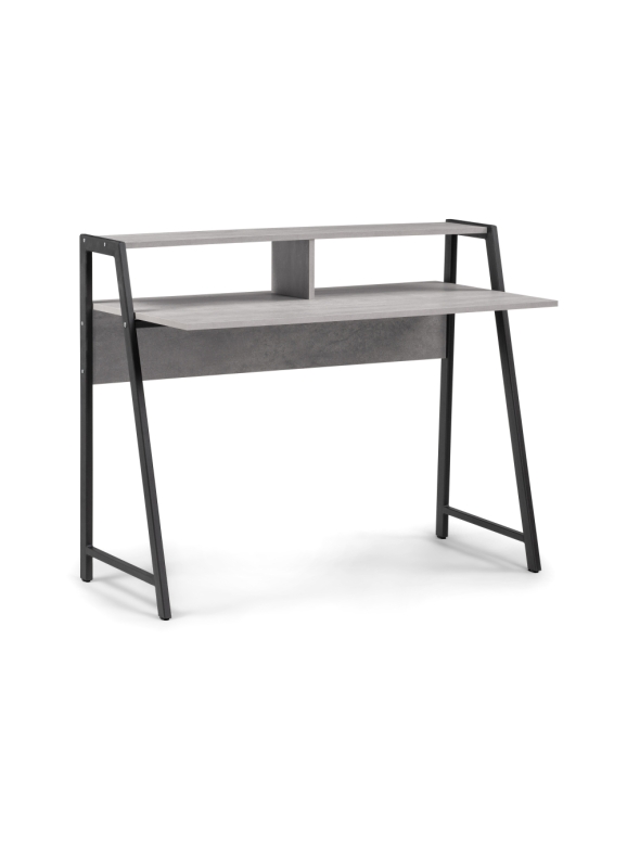 Письменный стол Аларо 115х60х93 бетон / черный матовый