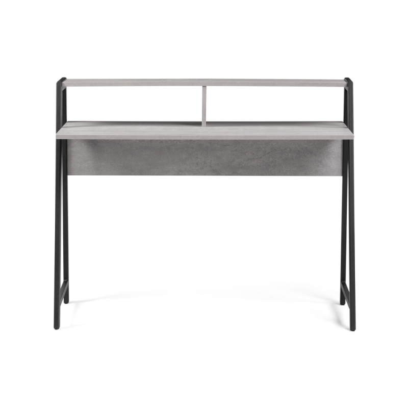 Письменный стол Аларо 115х60х93 бетон / черный матовый