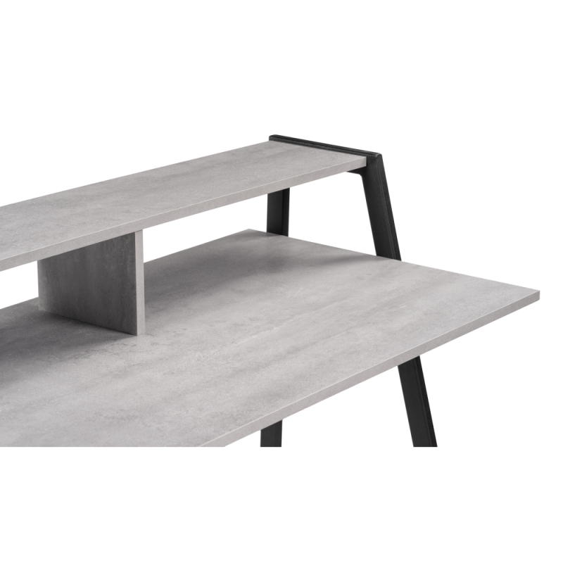 Письменный стол Аларо 115х60х93 бетон / черный матовый