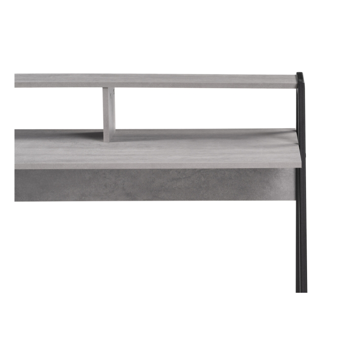 Письменный стол Аларо 115х60х93 бетон / черный матовый