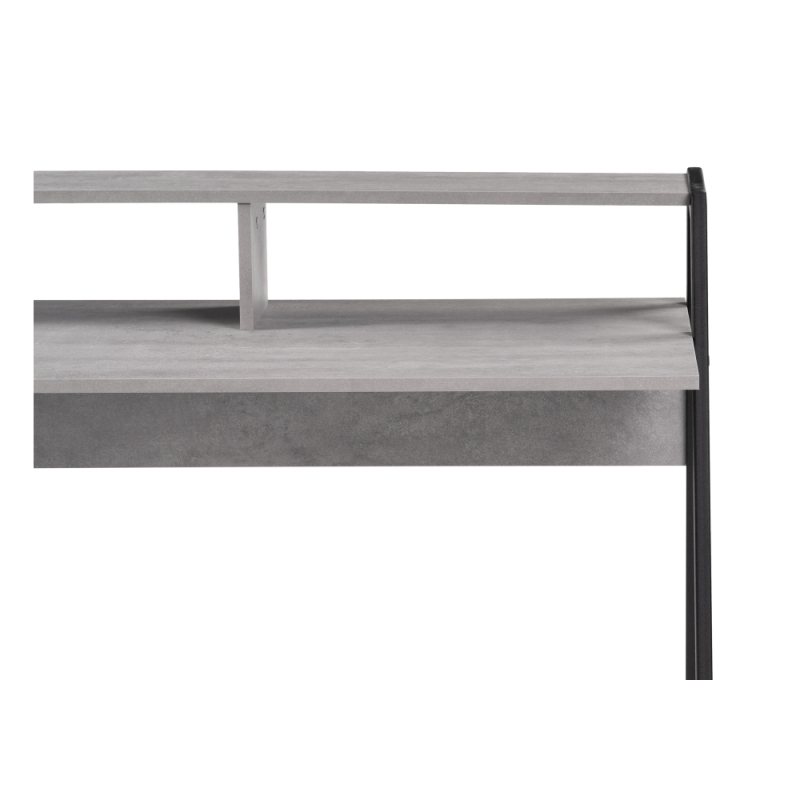 Письменный стол Аларо 115х60х93 бетон / черный матовый