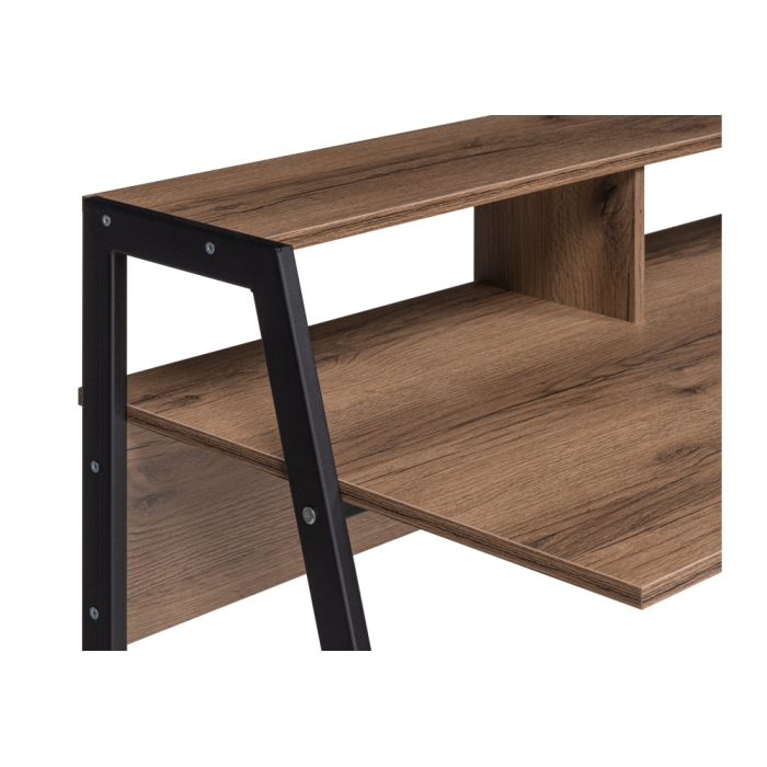 Письменный стол Аларо 115х60х93 дуб делано темный / черный матовый