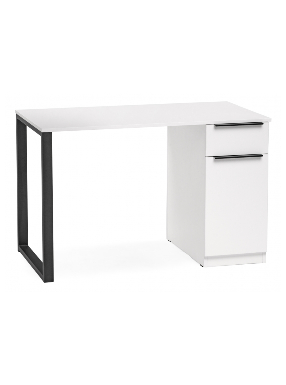 Письменный стол Бэтти Лофт 116х60х75 белый / черный матовый