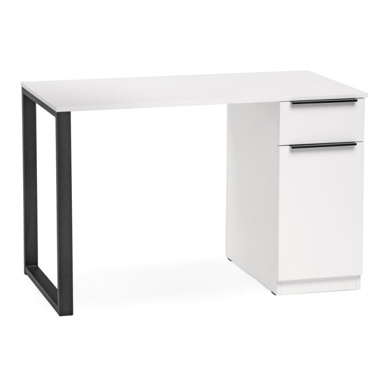 Письменный стол Бэтти Лофт 116х60х75 белый / черный матовый