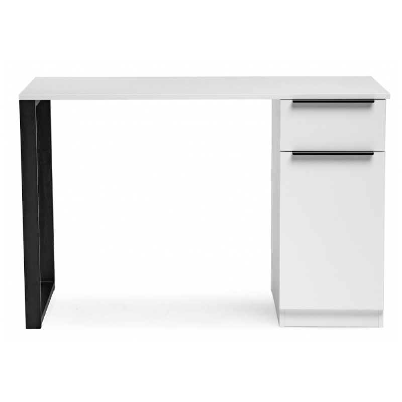 Письменный стол Бэтти Лофт 116х60х75 белый / черный матовый