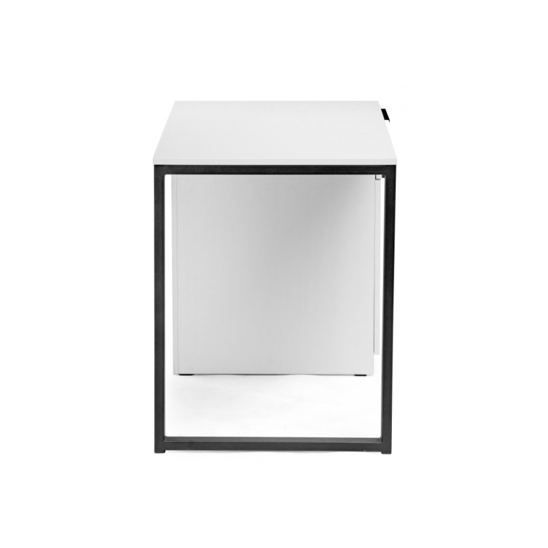 Письменный стол Бэтти Лофт 116х60х75 белый / черный матовый