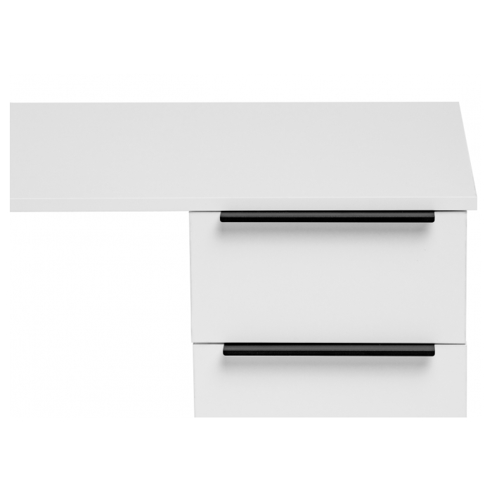 Письменный стол Бэтти Лофт 116х60х75 белый / черный матовый