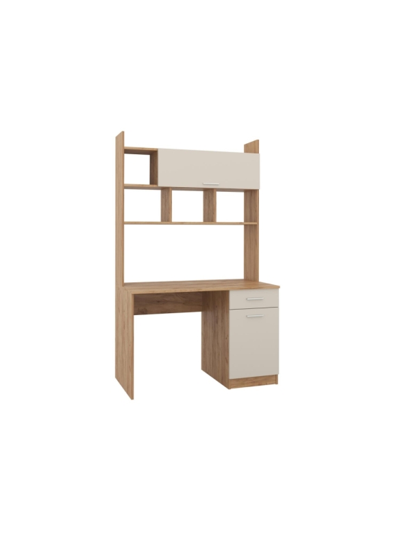 Письменный стол Бишоп 2 112х57х180 дуб крафт золотой / кашемир