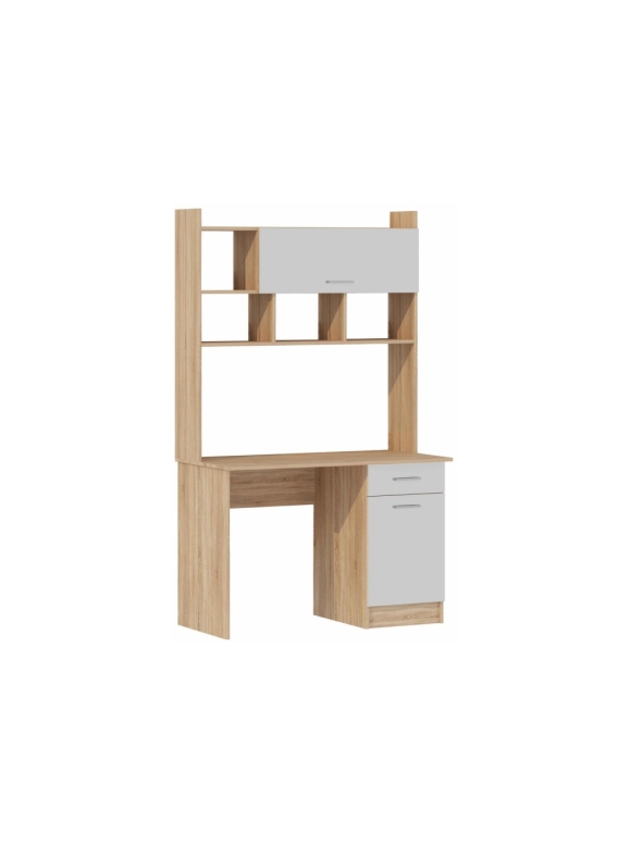 Письменный стол Бишоп 2 112х57х180 дуб сонома / белый